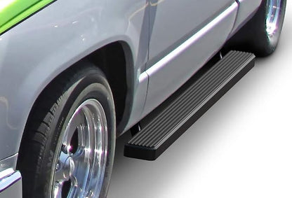 APS Running Boards 5 inches Black Compatible with Chevy GMC CK 1988-1998 Regular Cab & Chevy Tahoe 95-99 2Dr & GMC Yukon 92-99 2Dr (Exclude ZR2) Stainless Steel (Nerf Bars Side Steps Side Bars)