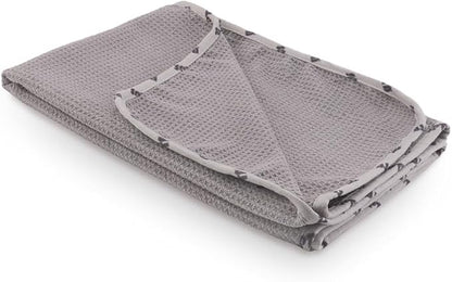 SPTA Microfiber Drying Towel, 2 PCs Car Wash Drying Towel, Waffle-Weave Highly Absorbent, Scratch Free,Big Cleaning Cloth Towel for Auto Detailing, 380GSM, 25.2 x 34.3 inch, Grey-MT033