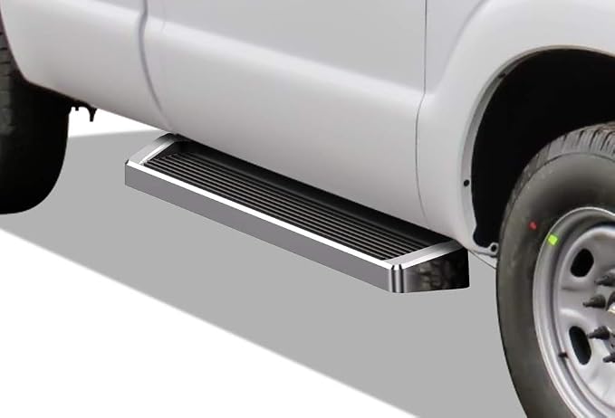 APS Running Boards (Nerf Bars Side Steps Step Bars) Compatible with Ford F250 F350 Super Duty 1999-2016 Regular Cab (Silver Running Board Style)