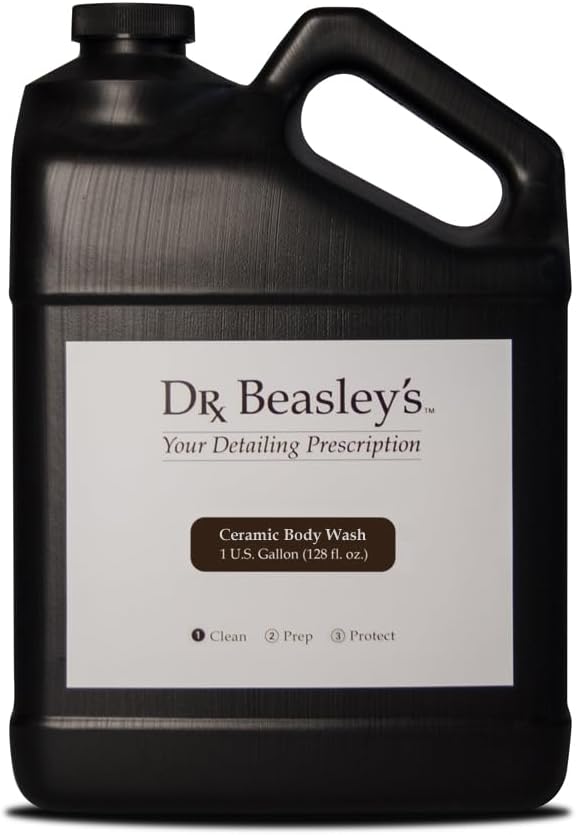 Dr. Beasley's Ceramic Body Wash 1 Gallon - Elite Car Care for Ceramic Coated Vehicles, Breaks Down Contaminants, Ultra Concentrated, Enhances Gloss & Reflectivity