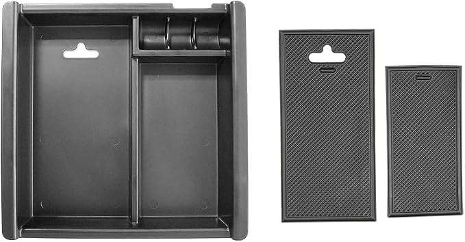 ECOZEN Center Console Organizer For 2016-2023 Toyota Tacoma - Armrest Box Storage Tray Compatible with 2016-2023 Tacoma Accessories - Armrest Organizer Solid ABS with Anti-Slip Mat