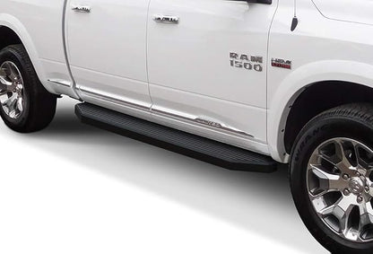 APS Black Stainless Steel Running Boards Style Compatible with Ram 1500 2009-2018 Crew Cab & Ram 2500 3500 2010-2026 (Side Steps Bars) 6in Wide