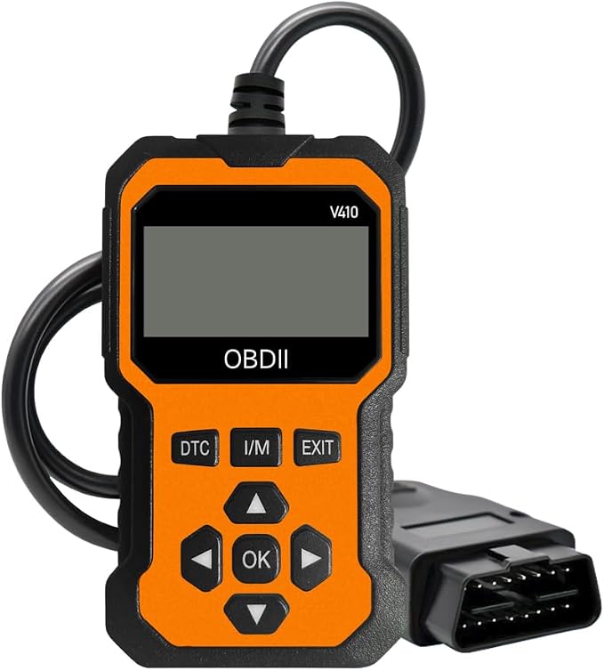 OBD2 Scanner V410 Car Diagnostic Tool – Auto Code Reader for All Vehicles, Engine Fault Code Reader Scan Tool with Live Data/Freeze Frame & Fix Suggestions Orange and Black
