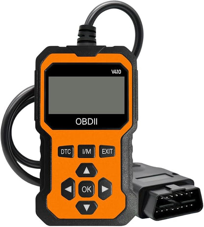 OBD2 Scanner V410 Car Diagnostic Tool – Auto Code Reader for All Vehicles, Engine Fault Code Reader Scan Tool with Live Data/Freeze Frame & Fix Suggestions Orange and Black