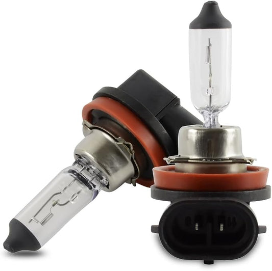 H11 Halogen Headlight Bulb - DC 12V 55W Low Beam for Fog Light DRL Replacement Bulbs, 5000K White Car Headlamp, NOT fit 24V Vehicle,Pack of 2