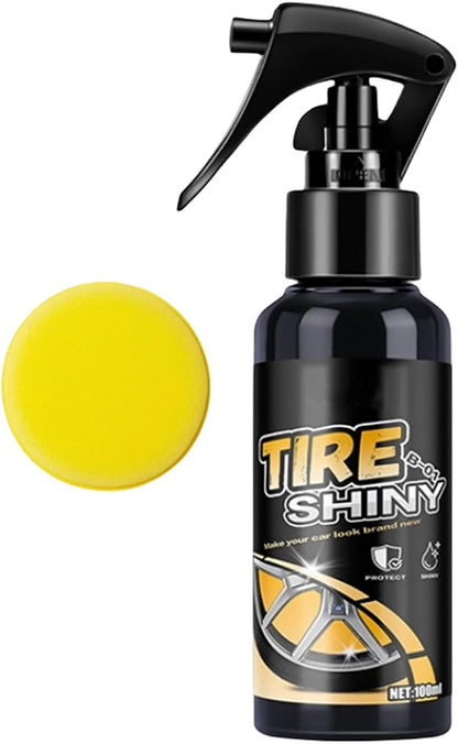Tire Shine Spray - Shine Protectant | Tire Cleaner | 50ml/100ml Sturdy Rim Shiine Solution | Auto Tyre Polishing Coating Product for Truck Rv Sedan Vehicle Owners Maintenance Managers Road Trip