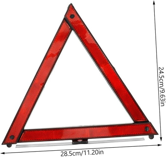 Zerodeko 5pcs Foldable Reflective Warning Triangles Essential Emergency Tool for Roadside Safety Compact Design for Vehicles and Trucks Enhanced Night Visibility
