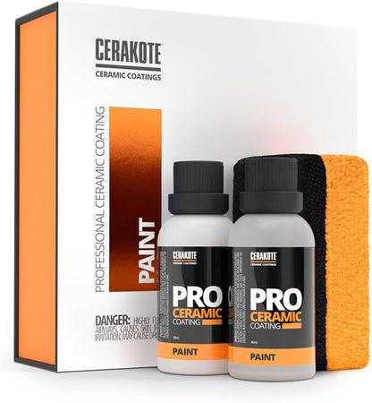 Cerakote® Professional Ceramic Paint Coating – High-Gloss Professional-Grade Paint Protection Kit, Ultra-Hydrophobic, UV & Chemical Resistant, 5-Year Ceramic Paint Coating, (2) 30ml Bottles