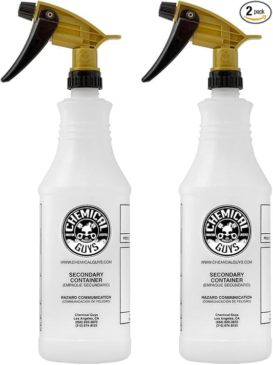 Chemical Guys Acc_136 Acid Resistant Sprayer, with 32 oz Heavy Duty Bottle , White (Pack of 2)