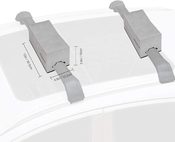 WOOWAVE Kayak Carrier Deluxe Carrier Kit Universal Soft Standard Foam Block for Roof Racks Car-Top Replacement with Tie-Downs, 12 inches