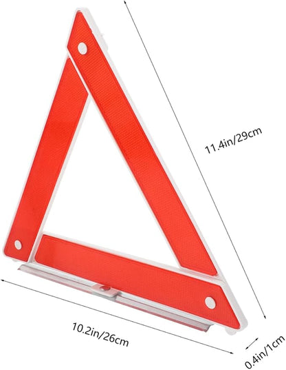 Garneck Emergency Triangle Sign Reflective Safety Warning Triangle for Car Breakdowns Portable and Foldable Design Essential Roadside Safety Tool for Vehicles