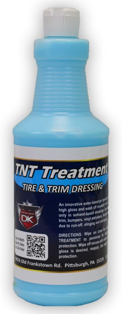 Detail King TNT Tire Gel - Vibrant Car Tire Shine - Tire Dressing and Trim Shine - 32 Oz