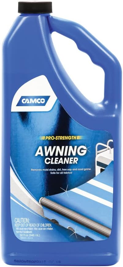 Camco Pro‑Strength Awning Cleaner – 32 fl oz – Removes Stains, Dirt, Tree Sap & Road Grime – Safe for Vinyl, Acrylic, Nylon & Fabric RV Awnings – Restores Clean, Fresh Appearance (41024)