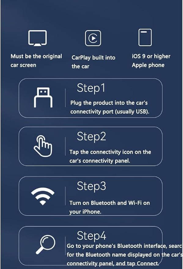 Wireless CarPlay Adapter 2-in-1 for Ford F-150 2017 2018 2019 2020 2021 2022 2023 2024 2025, USB Design Plug and Play Bluetooth Fast Connection Car Accessories,B-Silver