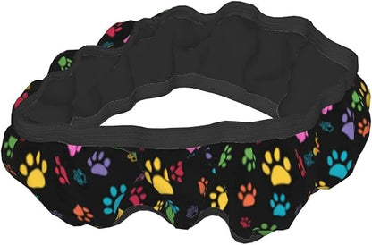 Dog Paw Print Steering Wheel Covers Universal 15 inch Non Slip Neoprene Steering Wheel Protector Cover for Men Women Car Truck