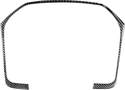 Real Premium Carbon Fiber Fit for Chevy Silverado/GMC Sierra 1500 2014-2018 for 2500/3500HD 2015-2019 Car Speedometer Frame Trim Dash Decals Sticker Decoration Auto Interior Accessories Cover Black