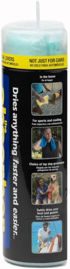 CleanTools the absorber® Large 27-Inch x 17-Inch, Aqua - Synthetic Premium Drying Chamois Cloth for Car - Super Absorbent, Scratch-Free and Washable