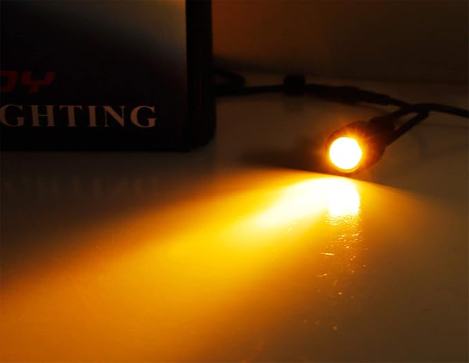 iJDMTOY 4pc Set 3W High Power LED Grille Mesh Mount Lighting Kit Compatible with Toyota FJ Cruiser 4Runner Tacoma etc., 2500K Amber Projector Lens Spot Beam LED Lights