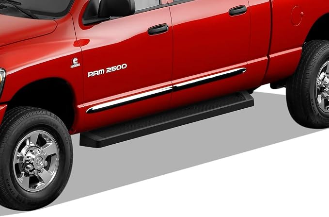 APS Black Running Boards Style Compatible with Dodge Ram 1500 2006-2008 Mega Cab & Ram 2500 3500 2006-2009 (Nerf Bars Side Steps Side Bars)