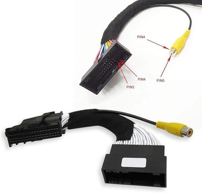 54PIN Aftermarket Rearview Backup Camera Video Harness Adapter Compatible with Ford & Lincoln Sync 2 & Sync 3 Converter Upgrade