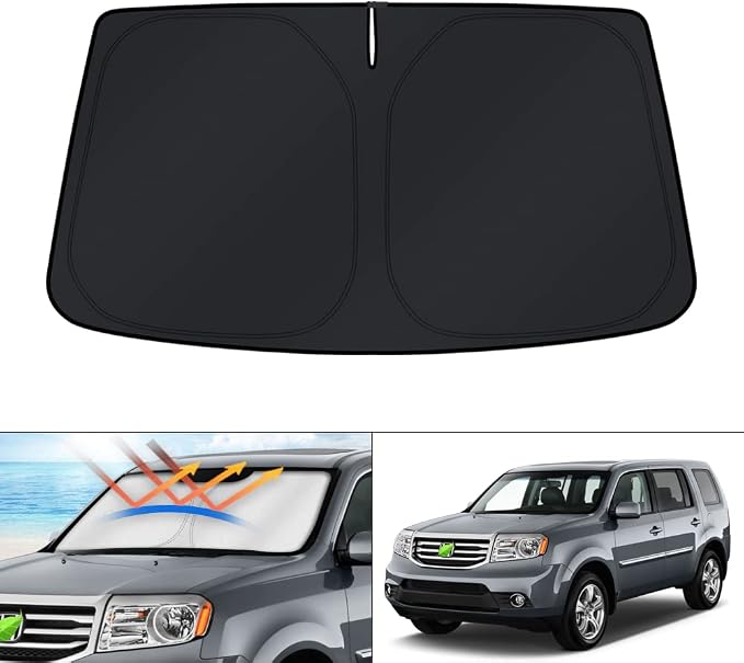 KUST Windshield Sun Shade for Honda Pilot SUV 2009-2015 Accessories Window Sunshade Sun Visor Protector Foldable Blocks UV Rays Keep Your Car Cooler