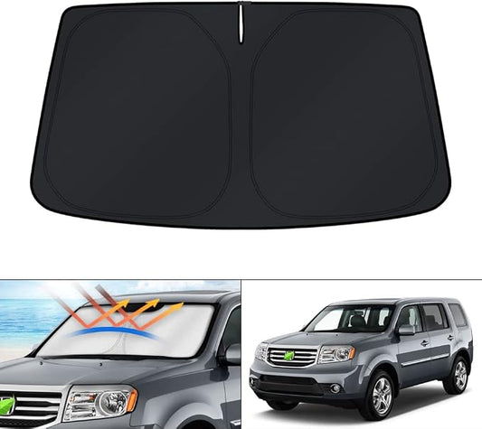 KUST Windshield Sun Shade for Honda Pilot SUV 2009-2015 Accessories Window Sunshade Sun Visor Protector Foldable Blocks UV Rays Keep Your Car Cooler