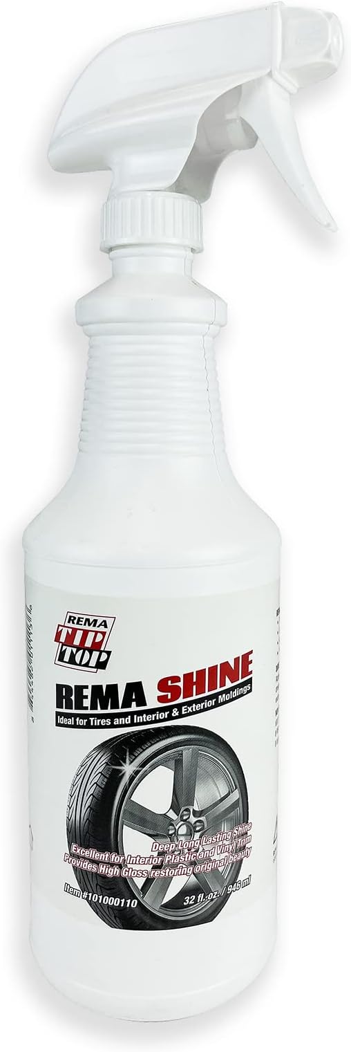 Rema Shine 32oz Tire Shine Spray Bottle Water Based Silicon Tire Dressing