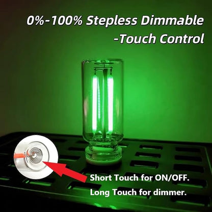 Dimmable Green USB Touch Control Led Lights for Car, Glass Led Lights Interior, Cute Interior Car Lights, Retro Led Night Light Ambient Lighting, USB Mood Lamp Bedroom, Gift for Men Women