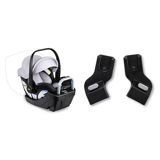 Britax Willow S Infant Car Seat with Alpine Base, ClickTight Technology, Rear Facing Car Seat & BOB Gear® Wayfinder™ Jogging Stroller Infant Car Seat Adapter, Compatible with Select Britax, Nuna