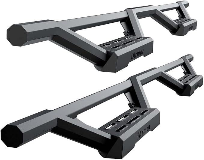 APS Drop Steps Running Boards Compatible with Toyota Tacoma 2005-2023 Double Crew Cab | Stainless Steel Side Steps Nerf Bars | Anti-Slip | 500lbs Capacity | 5-Year Warranty