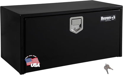 Buyers Products 1703103 Steel Underbody Truck Tool Box 14 x 16 x 30 Inch, Black Powder-Coated 14 Ga Steel, Locking Stainless Paddle Latch, Drop Door, Weather-Resistant, Made in USA