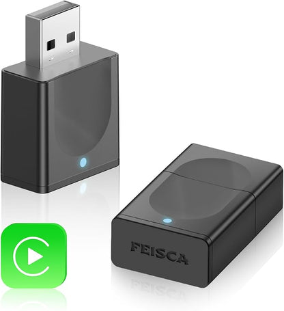 Wireless Carplay Adapter for iPhone, Convert Wired to Apple Carplay Wireless Adapter, Mini Size with Bluetooth 5.3 WiFi 5.8 GHz, Plug and Play, Connection Stable No Delay