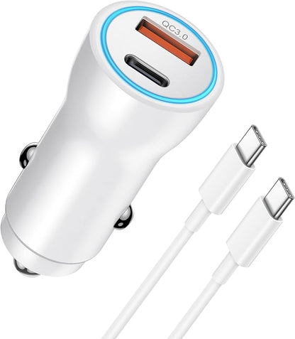 iPhone 17 16 15 Car Charger, [Apple MFi Certified] USB C Car Charger 43W Fast Charging with 3.3 FT Type C to C Cable, USB Car Adapter for iPhone 17/17 Pro/17 Pro Max/Air/16/15