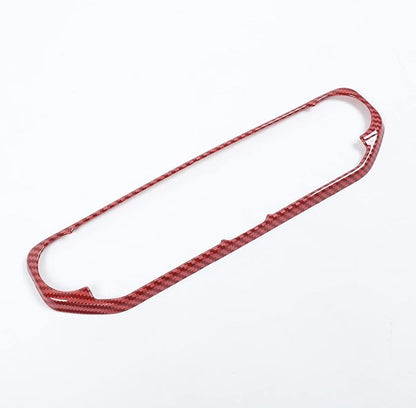RT-TCZ Air Conditioning Dashboard Center Console Control Trim Panel Cover Interior Accessories Decoration Trim Kit for 2018-2022 Jeep Wrangler JL JLU & Jeep Gladiator JT (Red Carbon Fiber Grain)