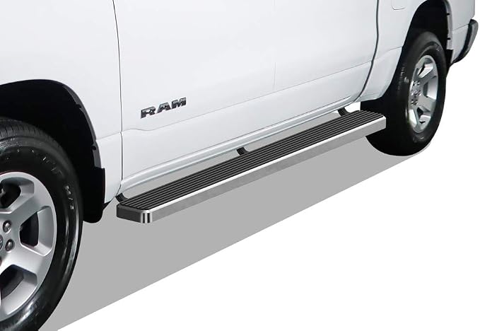 APS (304 Stainless Steel Polished Silver 6 inches) Running Boards Nerf Bars Steps Compatible with Ram 1500 2019-2026 Crew Cab (Will Not Fit 2018 Previous Generation Build in 19-24)