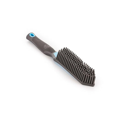 Detail Factory Pet Hair Brush for Car Interior, Rubber Bristle Fur Remover for Carpet, Upholstery, Seats, Cargo Areas & Pet Beds, Light Blue