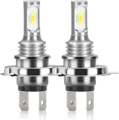 Upgraded 3570 CSP 6000K White LED Headlight Bulbs for Suzuki GSXR 600 750 1000 (2003-2005) - H4 High Beam and H7 Low Beam Plug and Play Combo Pack, 4-Pack