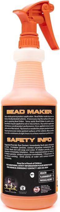 P&S Bead Maker Paint Sealant – Easy Spray & Wipe Protectant for Cars, Boats & RVs – Hydrophobic Gloss & UV Protection – Safe for All Surfaces - 32 Oz.
