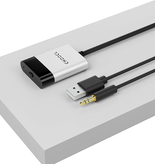 Bluetooth 5.0 aptX-HD Adapter with Y Cable Compatible with BMW CCC/CIC Systems with USB+AUX Interface (3000B)
