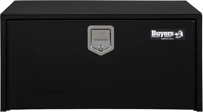 Buyers Products 1702105 Steel Underbody Truck Tool Box 18 x 18 x 36 Inch, Black Powder-Coated 14 Ga Steel, Locking Stainless Paddle Latch, Drop Door, Weather-Resistant, Made in USA
