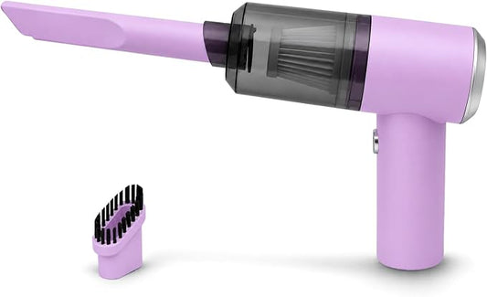 catsMeow Mini Handheld Vacuum Cordless, Lightweight Portable Vacuum Cleaner for Home, Car, Desk, Keyboard, Sofa and Crumbs, USB Rechargeable Small Vacuum with Washable Filter, Stylish Lavender Purple