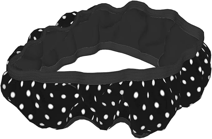 Black and White Polka Dot Steering Wheel Covers Non Slip Neoprene Steering Wheel Protector Universal 15 inch for Women Men