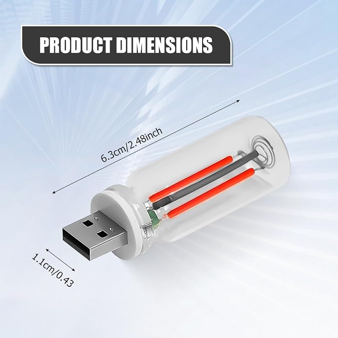 USB LED Car Interior Atmosphere Light, Car USB Night Light, Plug-in Auto Ambient Lighting Retro Lamps, Touch Adjustment LED Automotive Night Lamp Auto Accessories for bedrooms Camping (Red)