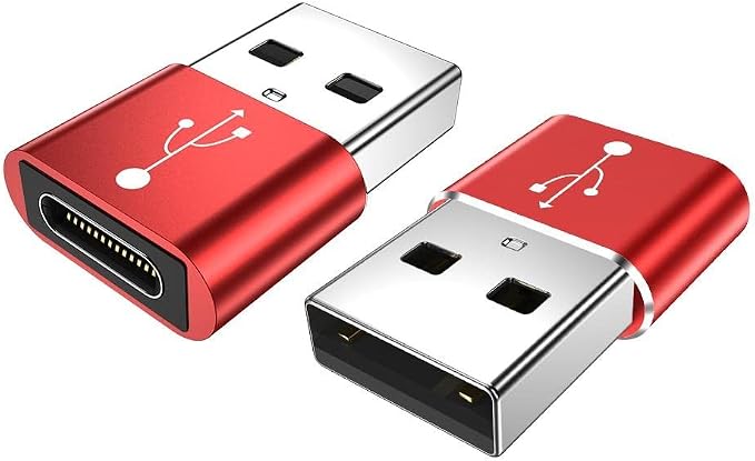 BoxWave Adapter Compatible with Eonon FDF1X6 Ford F150 Car Stereo with Wireless CarPlay & Android Auto (9 in) - USB-A to C PortChanger (5-Pack), Type-C OTG Convert Charging Data Adapter