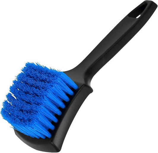 smilfuy 8.3×2.5 Inch Carpet Cleaning Brush, Scrub Brush for Floor Mats, Car Wheel Hub Cleaning Brush for Car Interior and Home, Car Wash Brush Automotive Tire Brush with Soft Bristle Short Handle