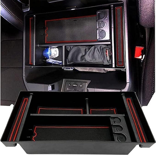 Center Console Organizer Tray fits for 2019-2022 GMC Sierra/Chevy Silverado 1500 Accessories, 2020-2021 2022 2023 Silverado/Sierra 2500 HD/3500 HD