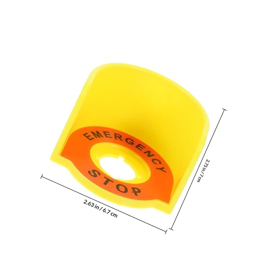 Robust Push Button Switch Cover Emergency Stop Sign for Machinery Safety Easy Install Protective Cover