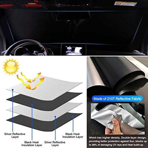 KUST Windshield Sun Shade for Subaru Forester 2014-2018 Sunshade Window Sun Visor Protector Foldable Blocks UV Rays Keep Your Car Cool