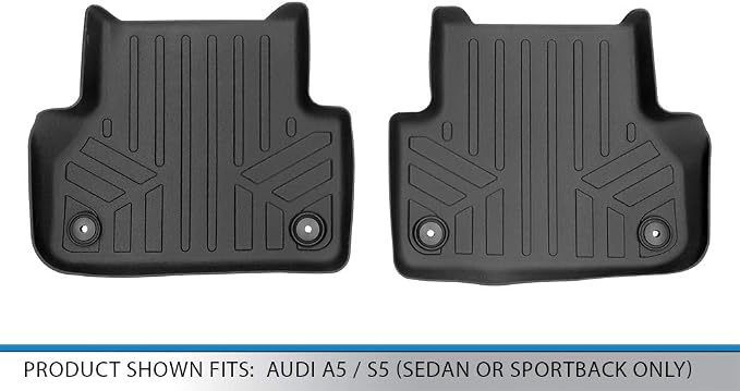 MAXLINER Floor Mats 2nd Row Liner Black for 2018 Audi A5 / S5 (Sedan Or Sportback Only)