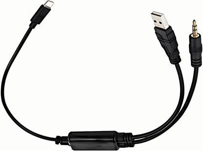 in-Car USB 3.5mm Audio Male Jack for Galaxy & Tabs Android Phones, Aux Music Charging Interface Adapter Compatible with BMW Mini Cooper IDRIVE